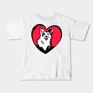 Heart wink dog car sticker plus Kids T-Shirt